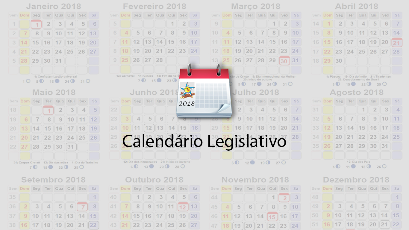 Calendário Legislativo 2018
