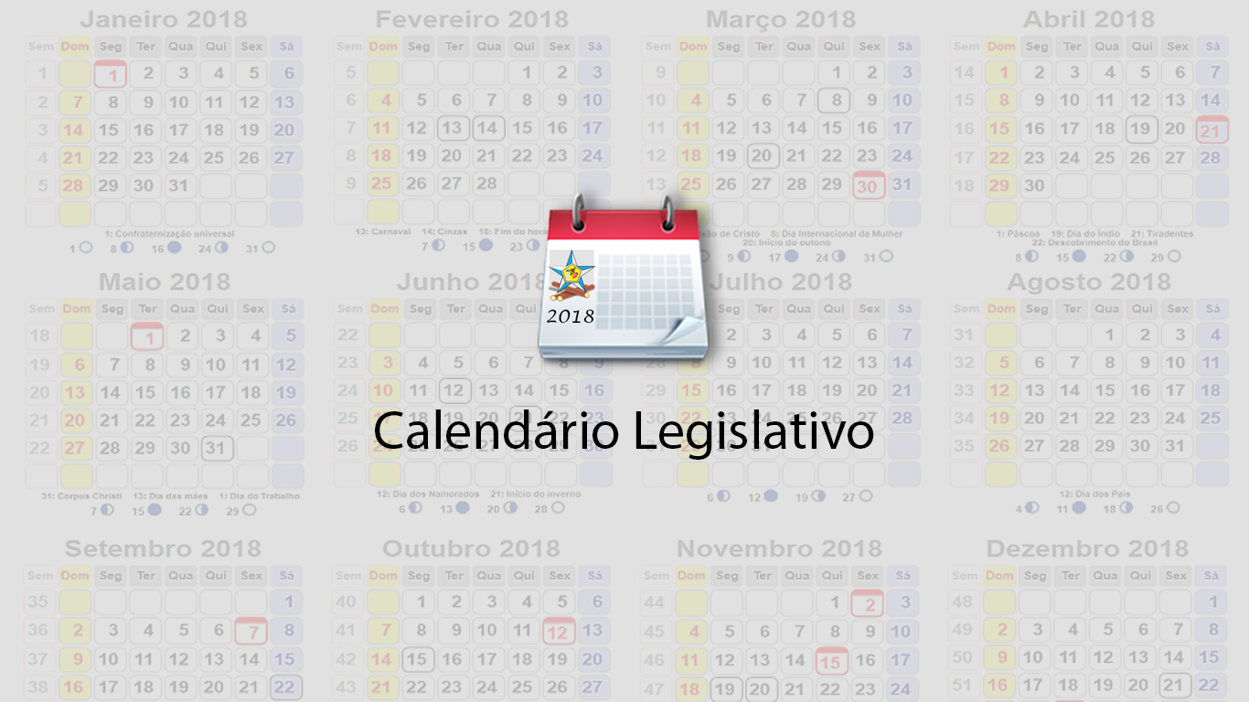 Calendário Legislativo 2018