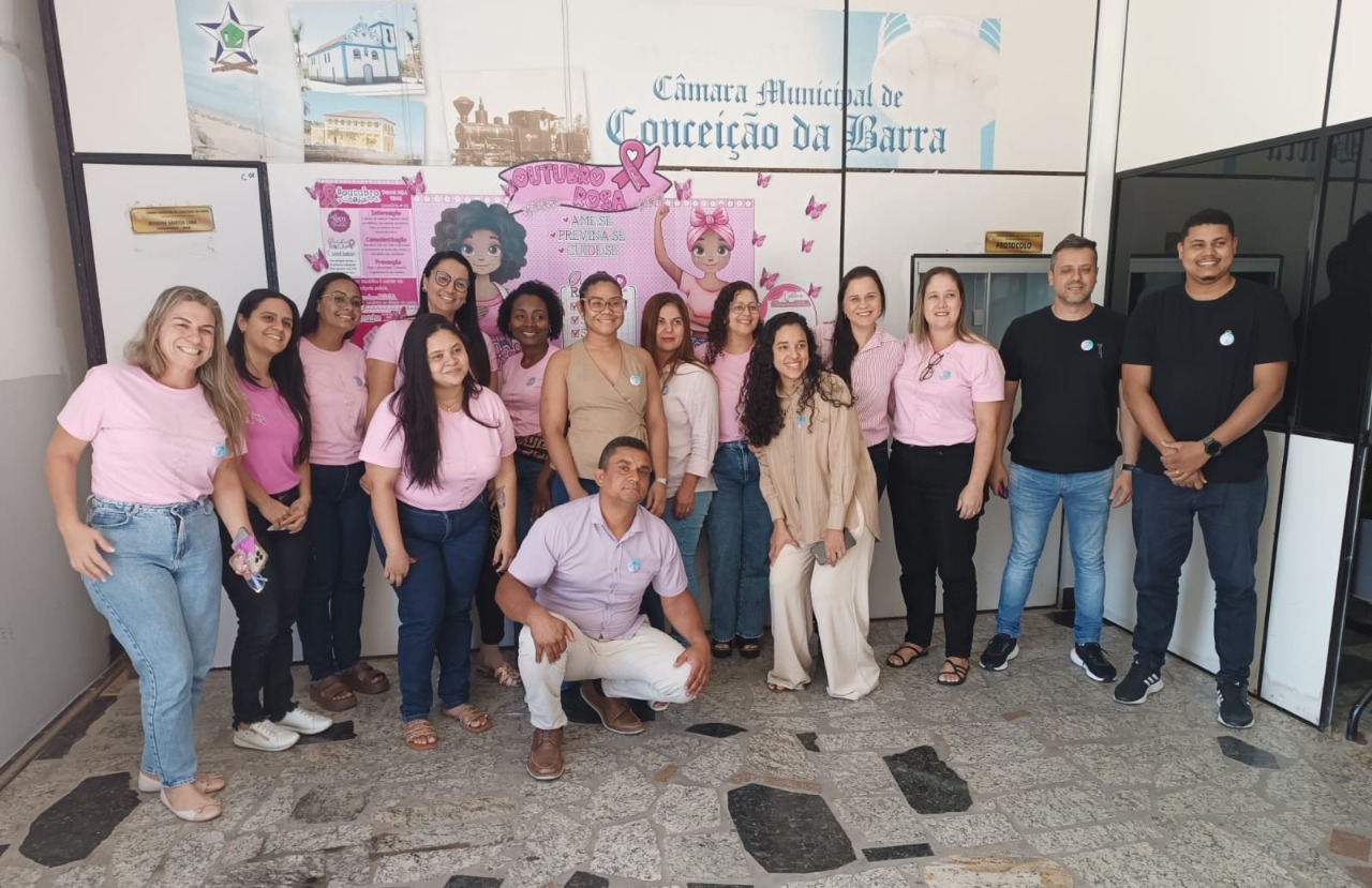 Câmara de Conceição da Barra promove palestra sobre o Outubro Rosa com servidores da Casa Legislativa