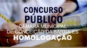 Câmara Municipal de Conceição da Barra-ES homologa resultado do Concurso Público 2018