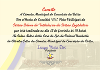  Convite para Abertura dos Trabalhos Legislativos de 2022